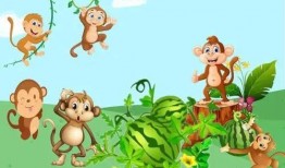 小猴吃瓜儿童故事,趣味盎然的童年冒险之旅